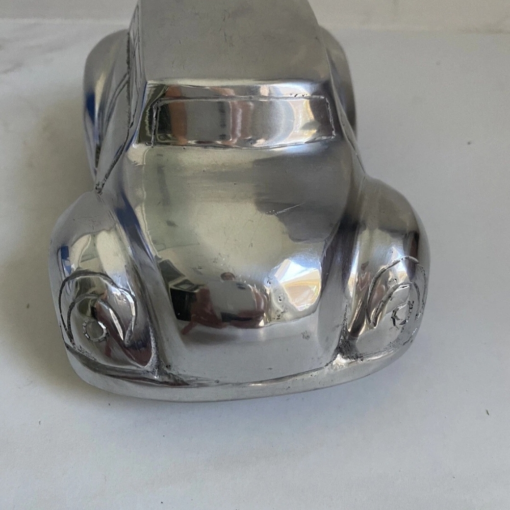 Vintage Aluminum Volkswagen Beetle Decorative Car model - Automobile Memorabilia